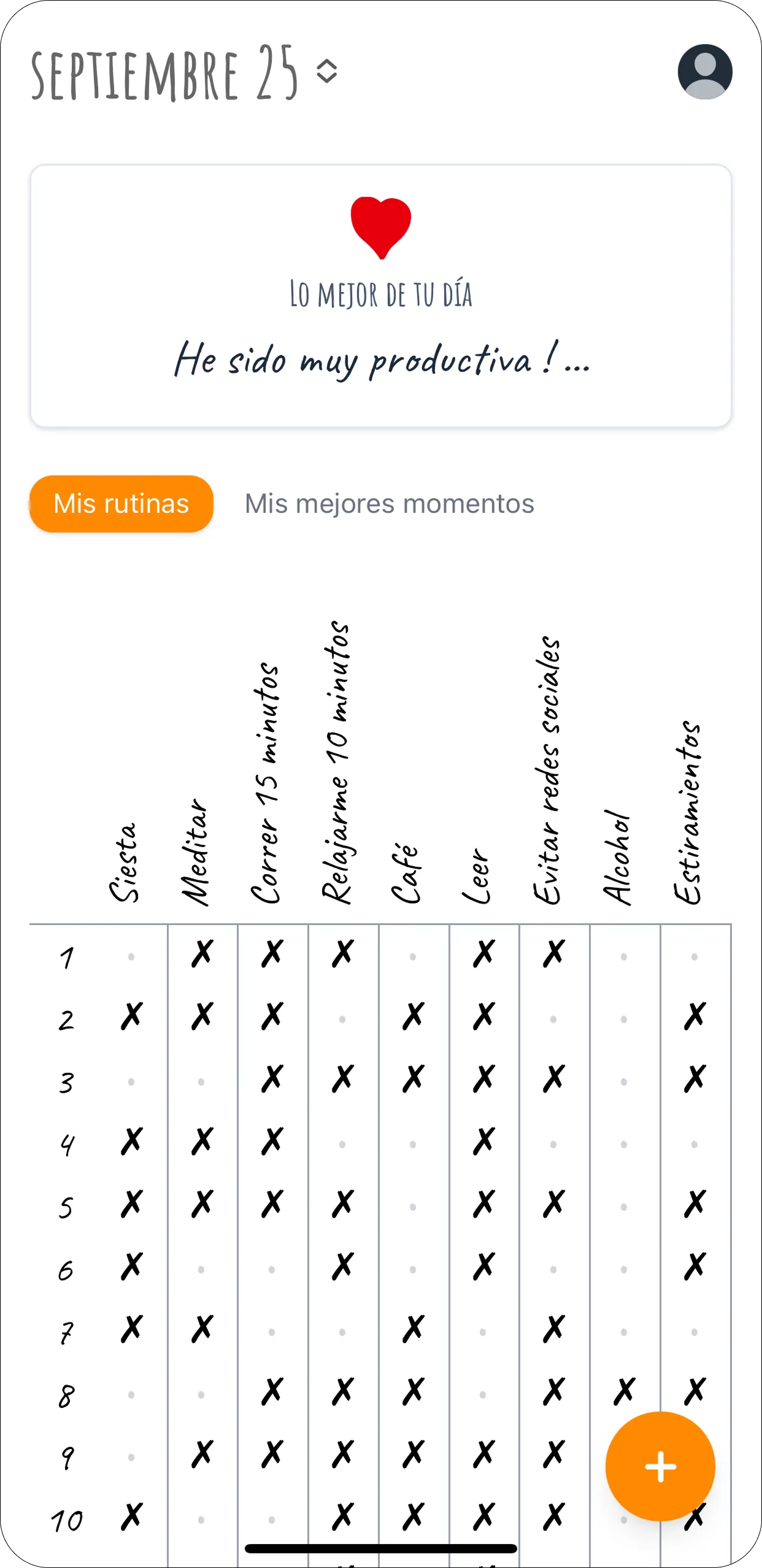 Granito App home screen